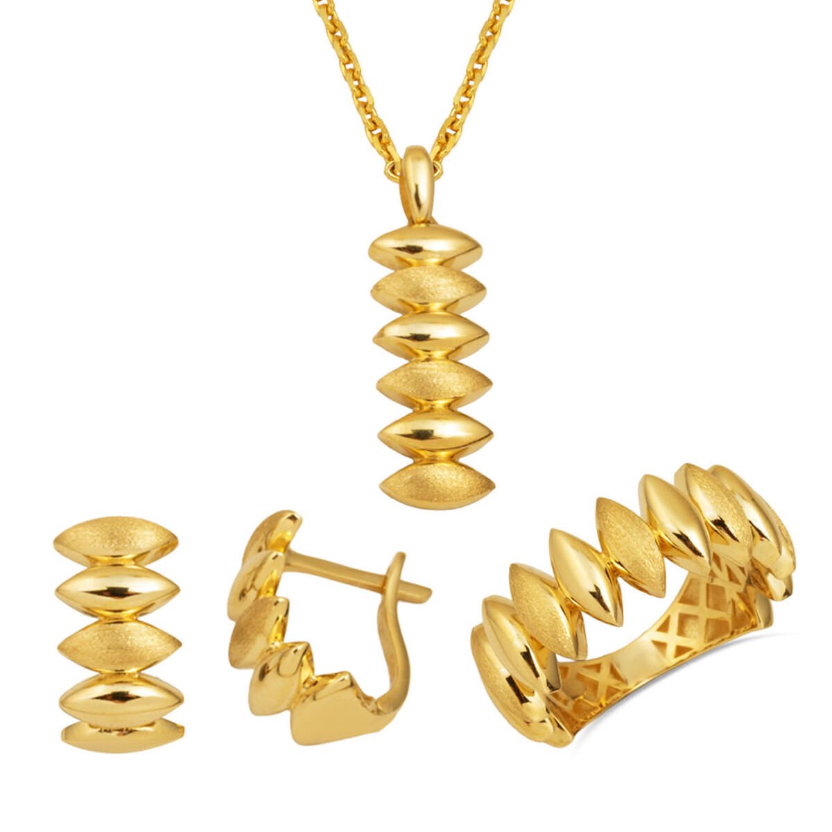 Mimoza 14 Ayar Altın Takı Seti