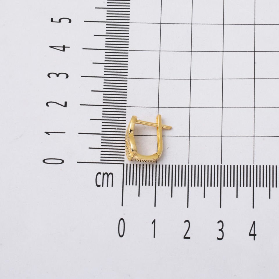 Sonsuzluk Sarı Altın Bayan Küpe