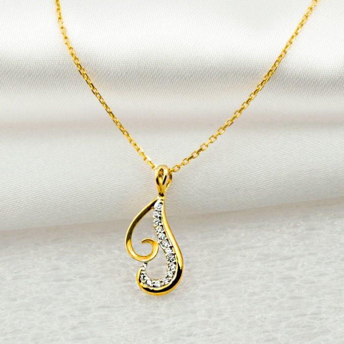 Taşlı 14 Ayar Altın Kolye