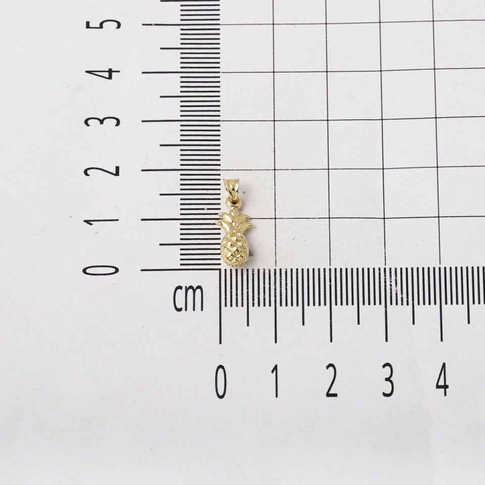 14 Ayar Altın Ananas Kolye