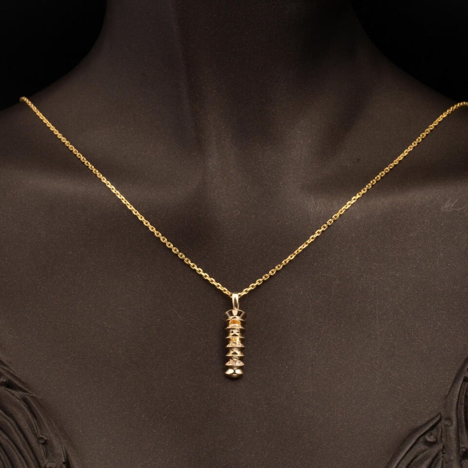 Spiral Tasarım 14 Ayar Altın Takı Seti