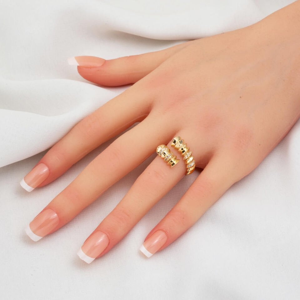 Spiral Tasarım 14 Ayar Altın Takı Seti