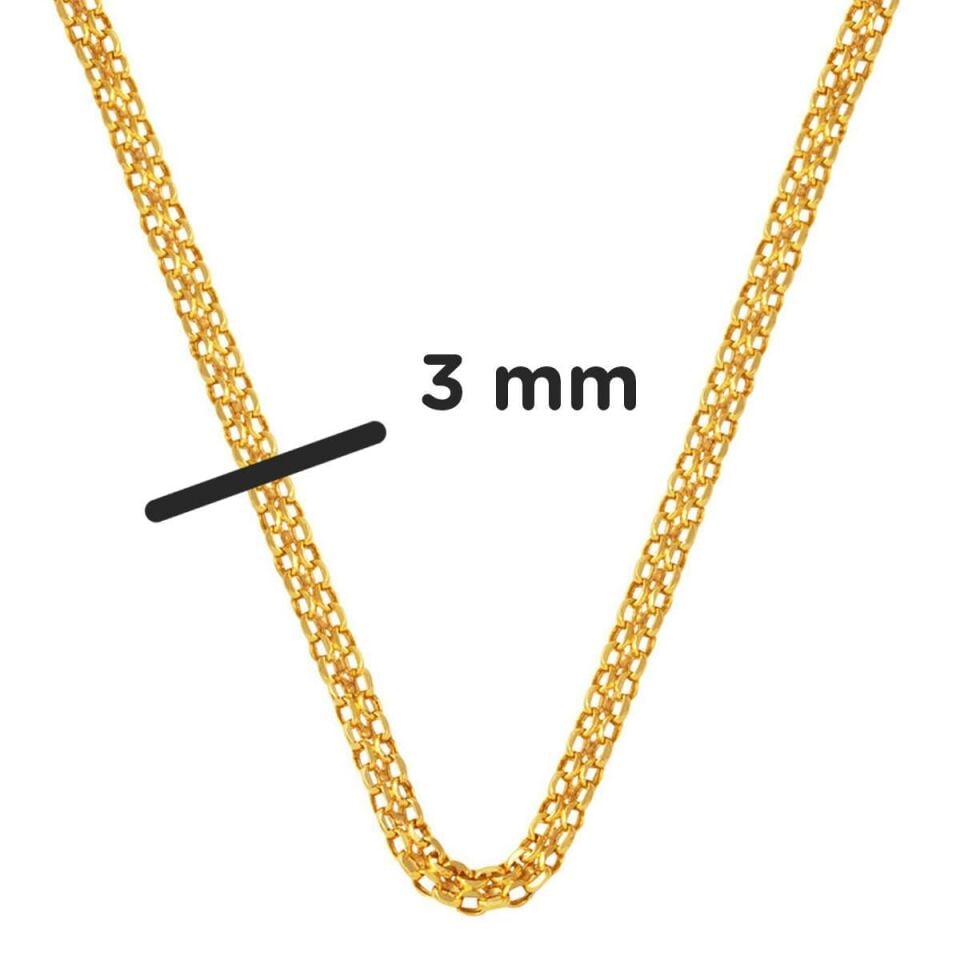 Klasik 14 Ayar Altın Zincir 45 cm