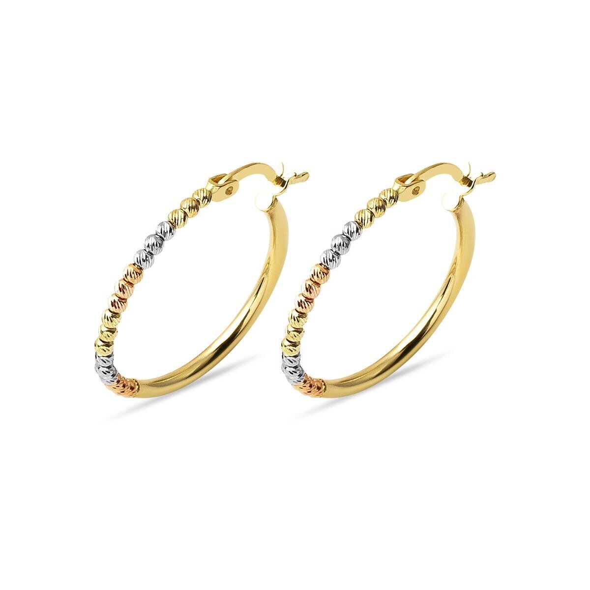 Top Top Altınlı 2,5 cm Çaplı Halka Küpe