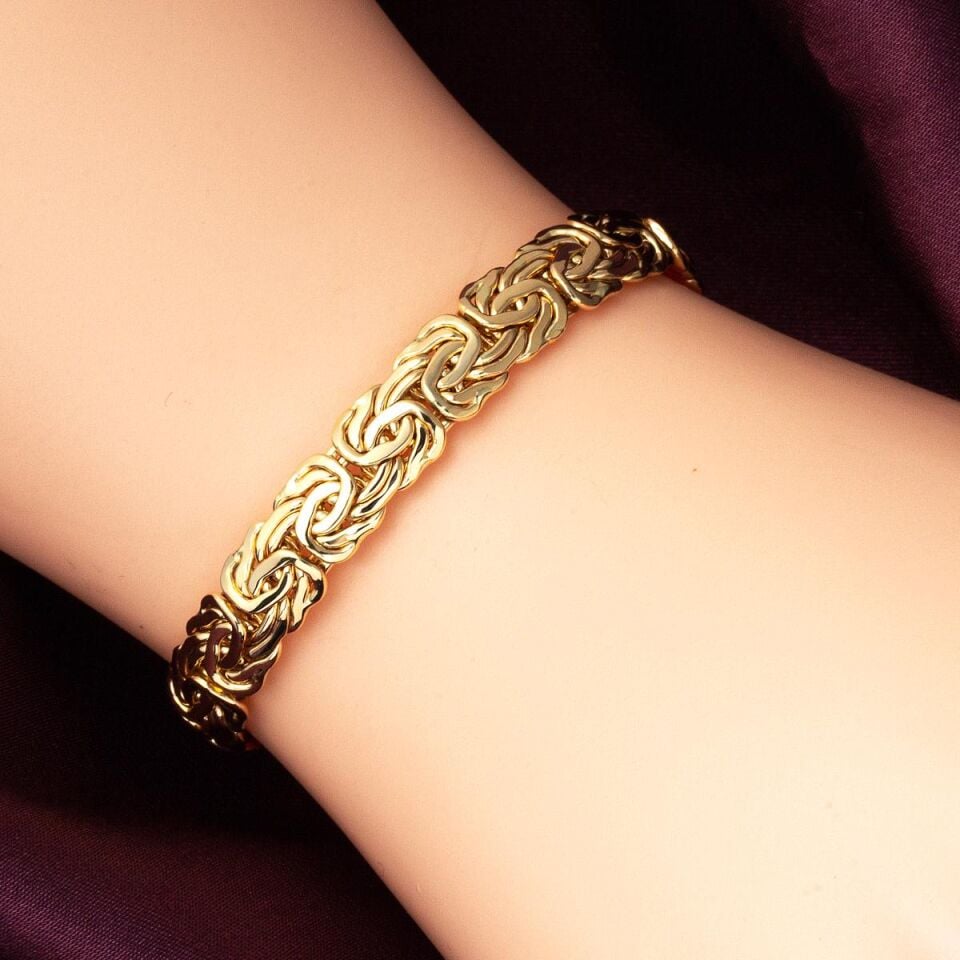 Kral 14 Ayar Altın Zincir Bileklik