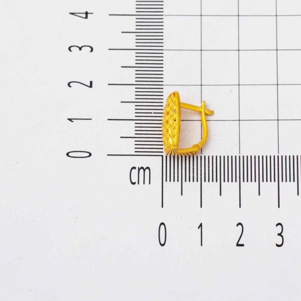 Pul Pul 22 Ayar Altın Küpe