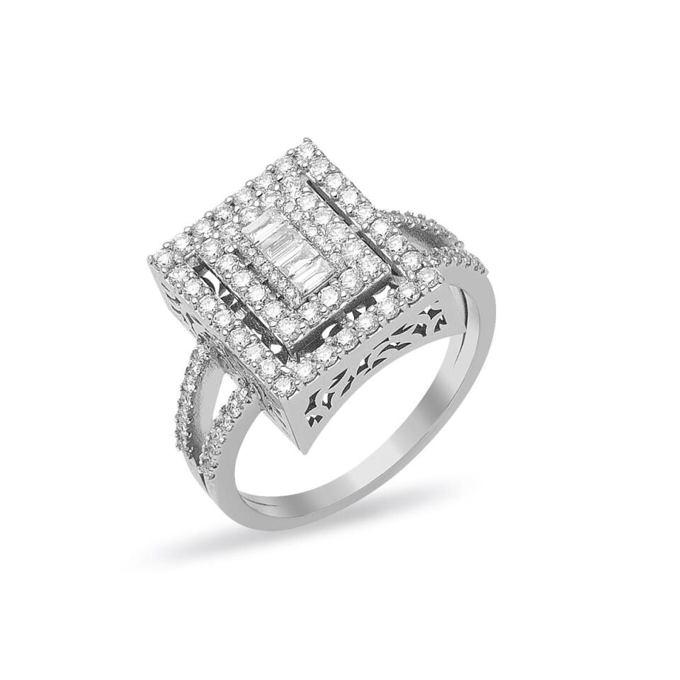 0,91 ct Baget Pırlanta Yüzük