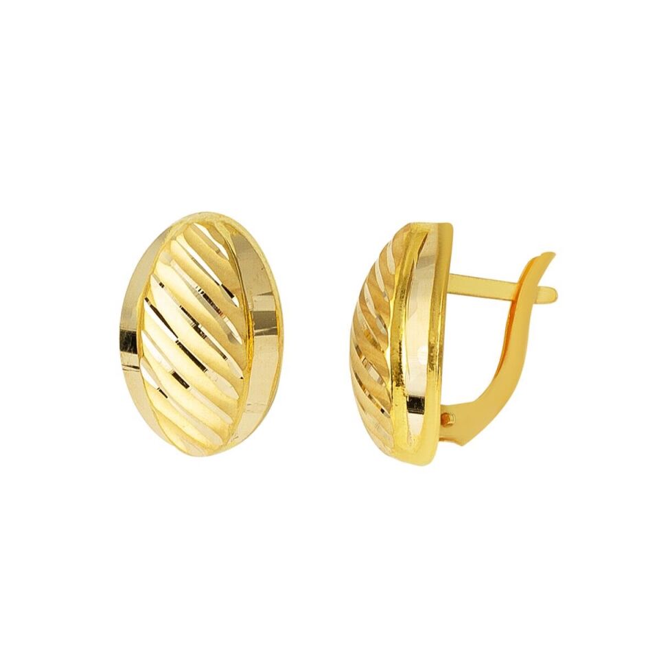 Button 22 Ayar Altın Küpe