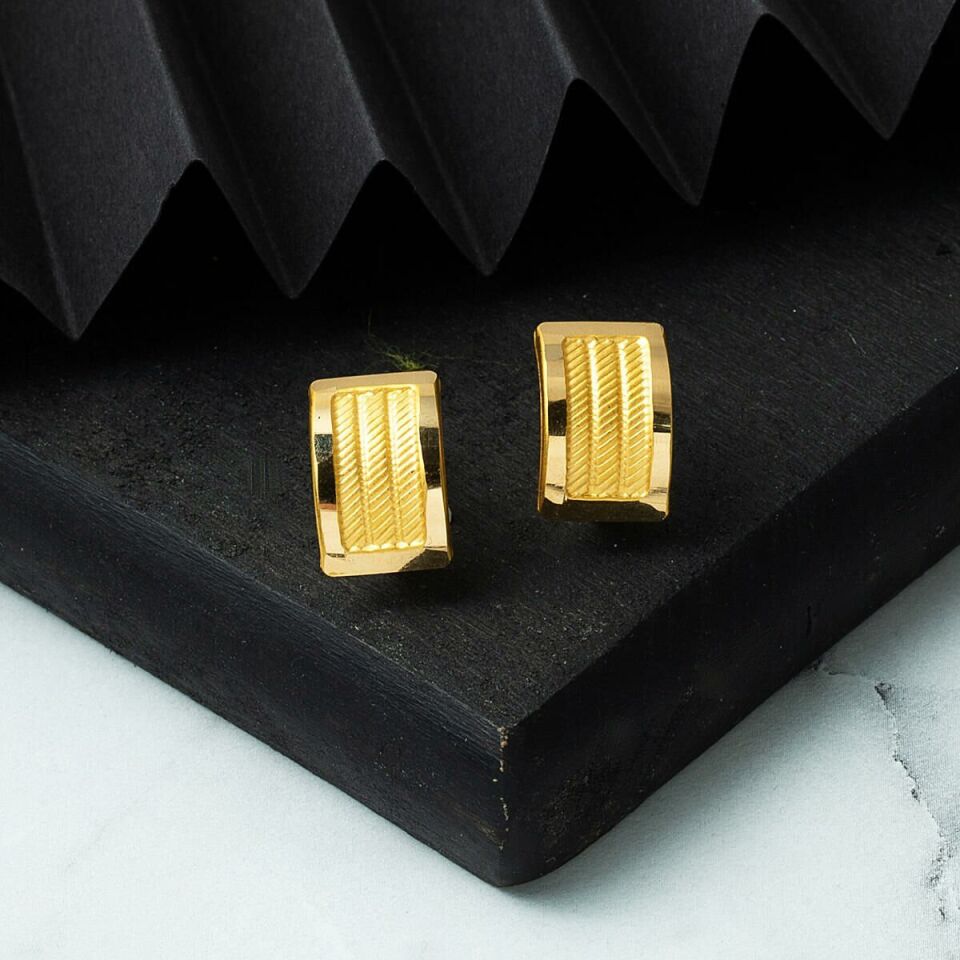 Hasır 22 Ayar Altın Küpe