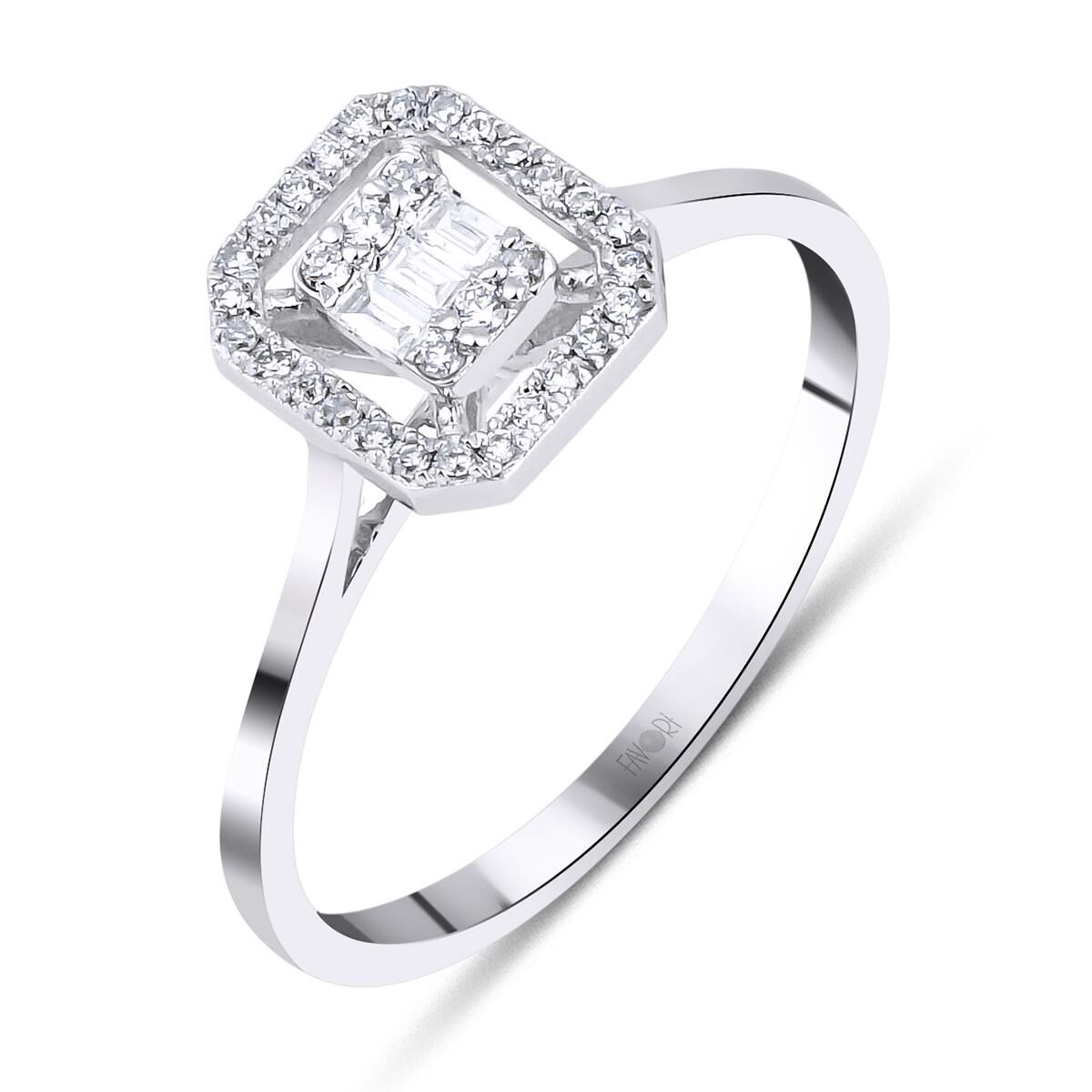 0,14 Karat Baget Pırlanta Yüzük