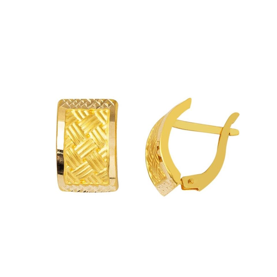 Sepet 22 Ayar Altın Küpe