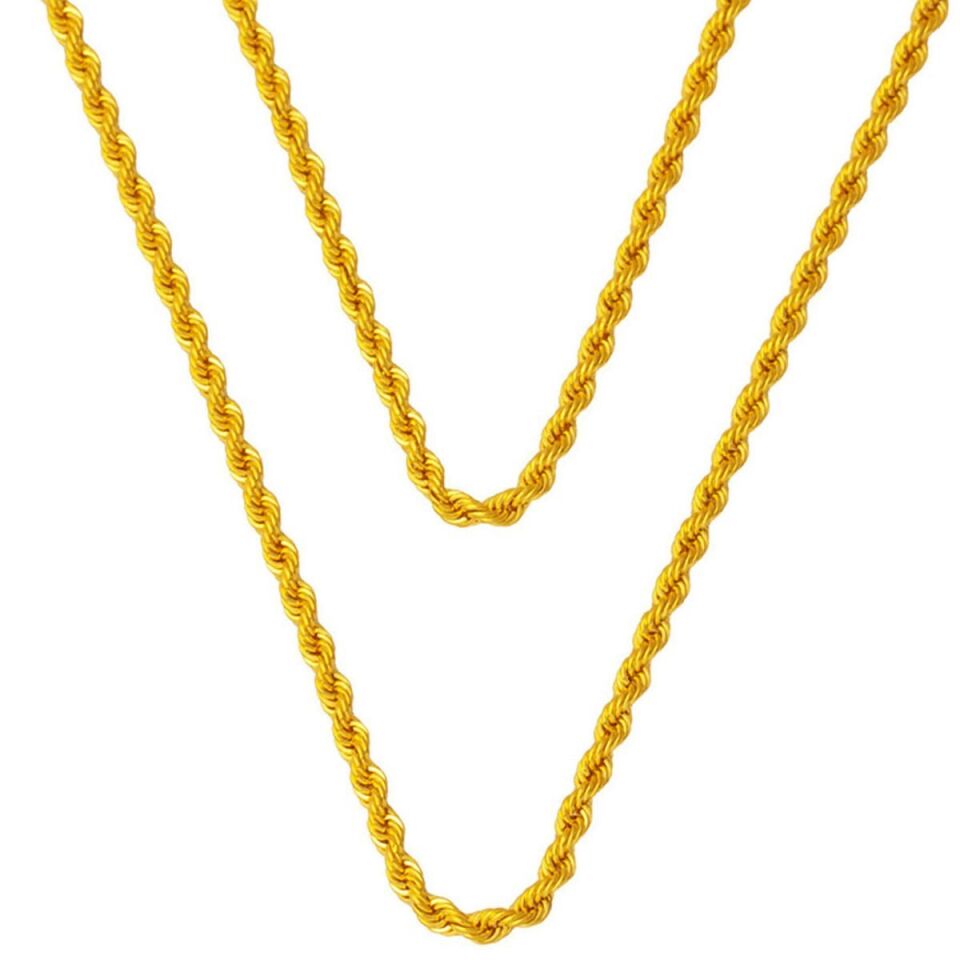 120 cm. 14 Ayar Altın Burma Zincir