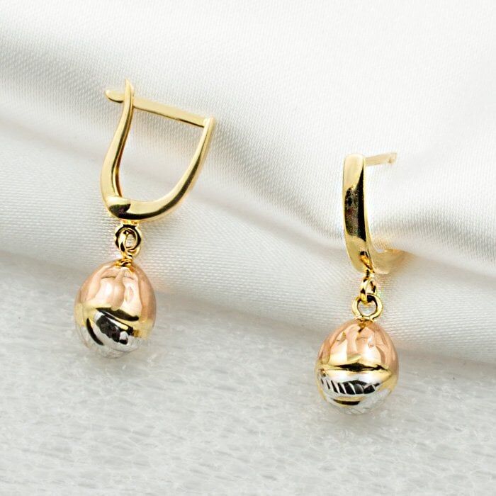 Toplu 14 Ayar Altın Sarkaç Küpe