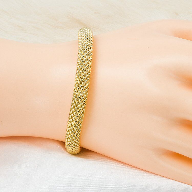 Taşsız Balık Sırtı Örgü 14 Ayar Altın Bileklik