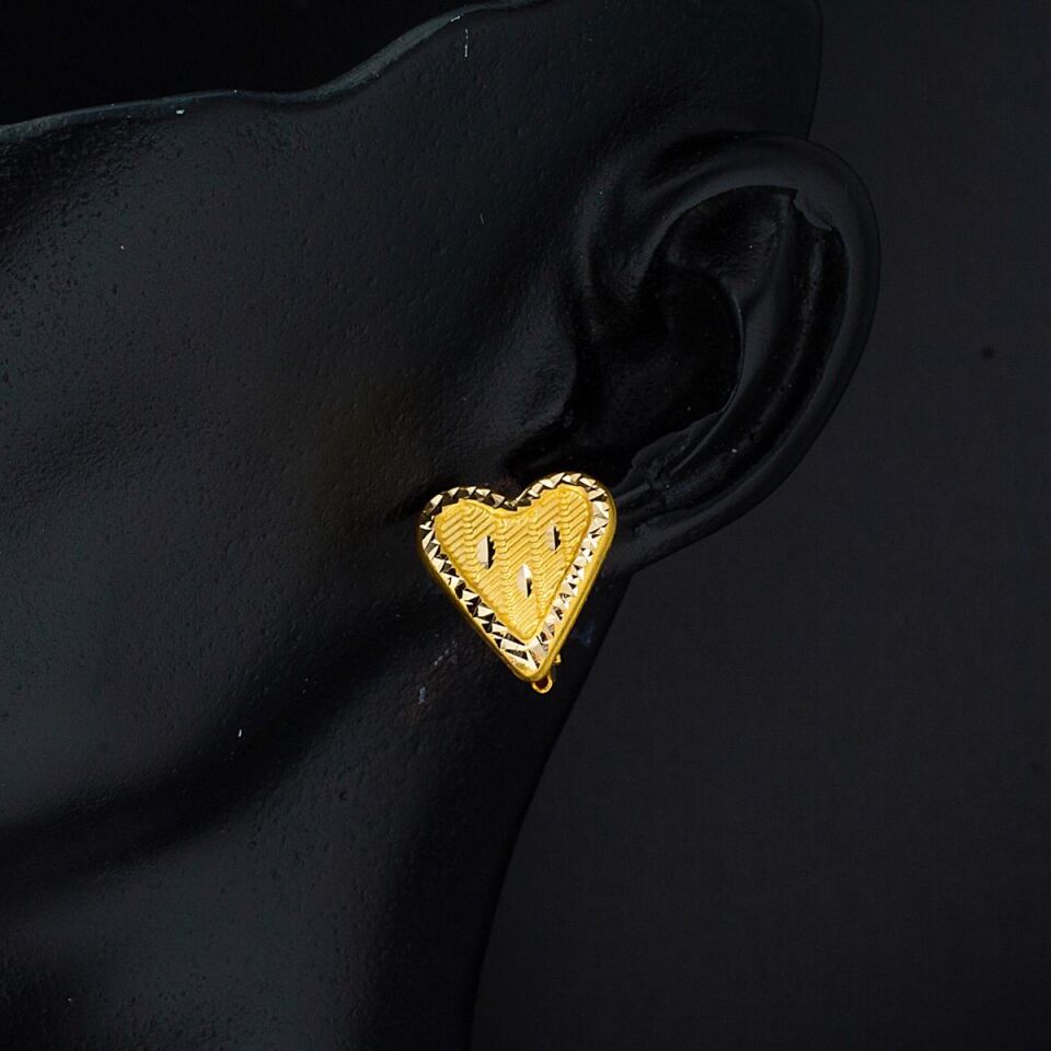 Kalpli 22 Ayar Altın Küpe