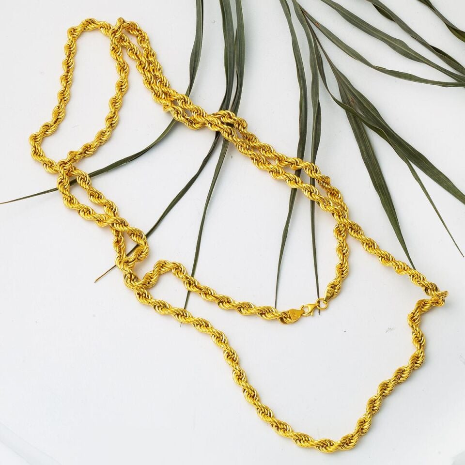 14 Ayar Altın Burma Zincir 2,5 Metre