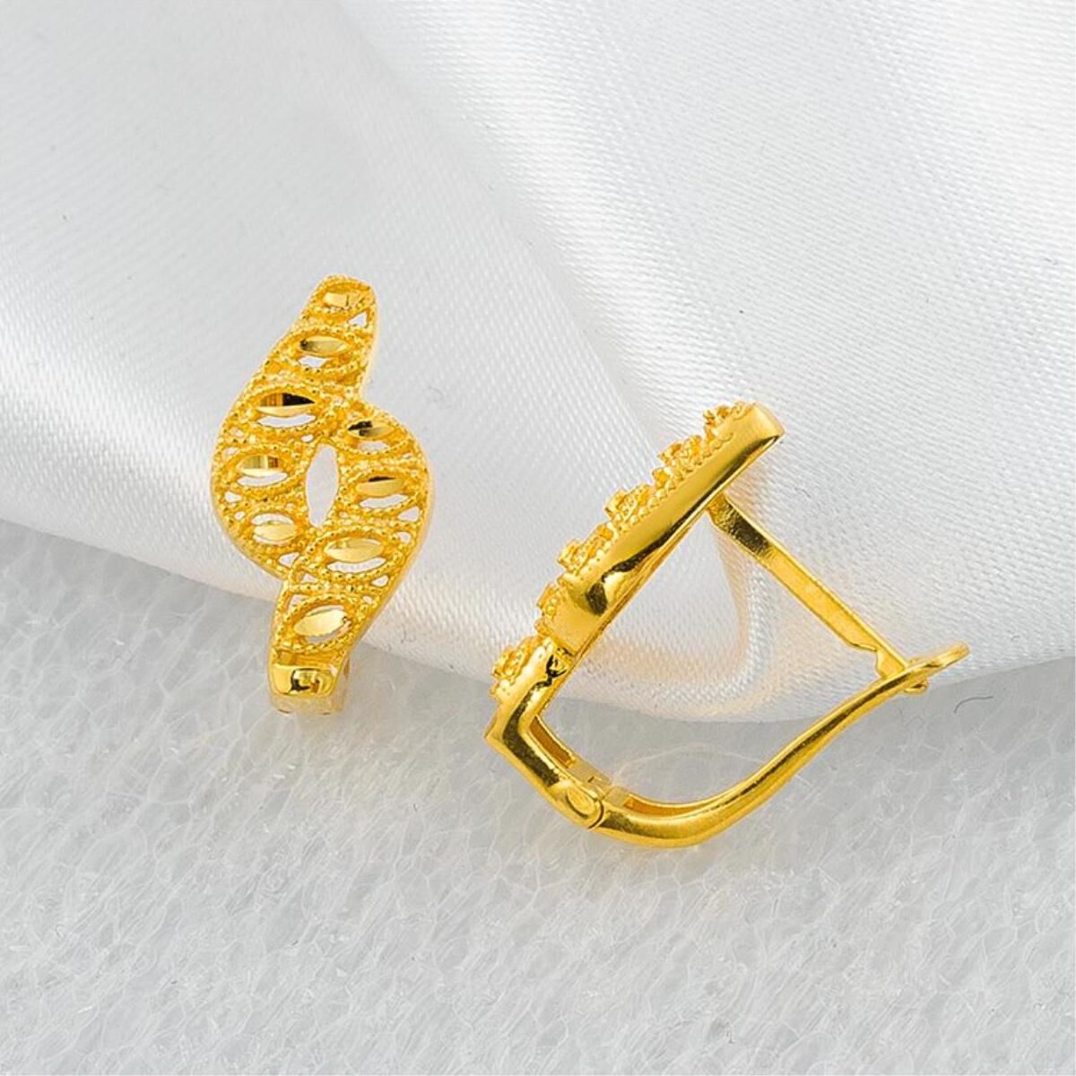 Taşsız 22 Ayar Altın Je Küpe