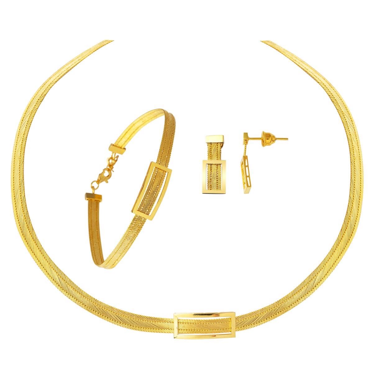 Klasik Toka Trabzon Hasır Altın Takı Seti