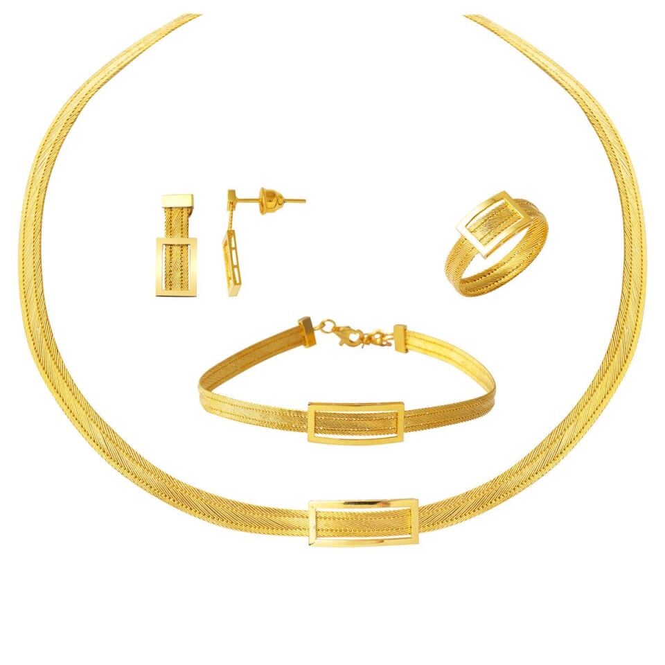 Klasik Toka Trabzon Hasır Altın Set Takımı