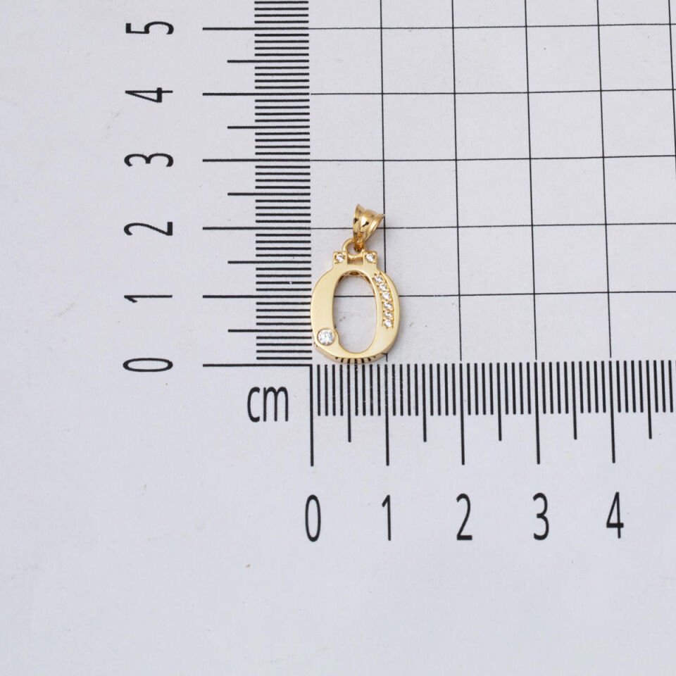 Lettera Ö Harfi Altın Kolye 14 Ayar