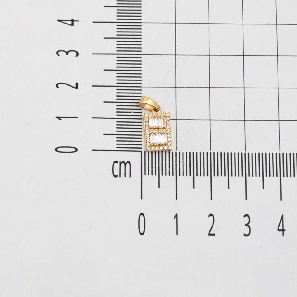 Parçalı Baget 14 Ayar Altın Kolye