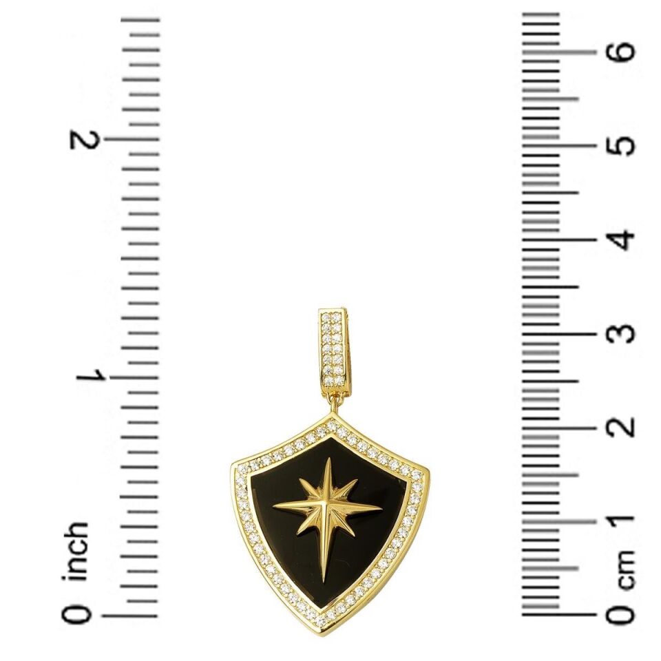 Kutup Yıldızı Kalkan Tasarım Altın Kolye