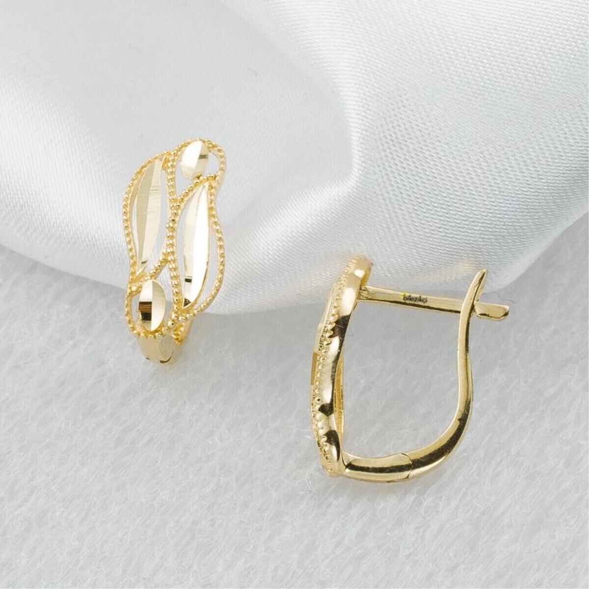 Favori Gold 14 Ayar Altın Taşsız Küpe