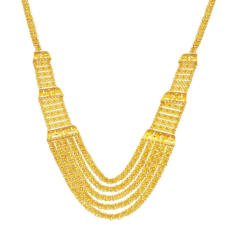 5 Sıra 14 Ayar Altın Urfa Akıtma Gerdanlık