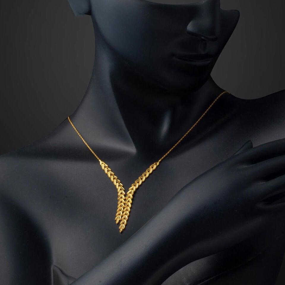 Başak Model 22 Ayar Altın Kolye