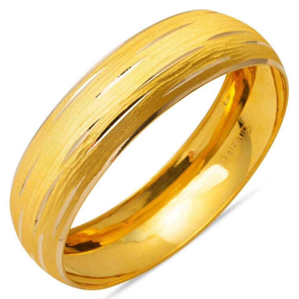2 Cm Enli 14 Ayar Altın Bilezik 16 Gr