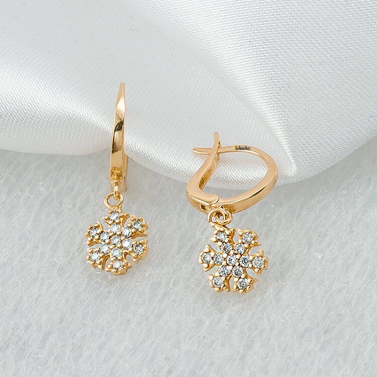 Kartanesi 14 Ayar Kırmızı Altın Küpe