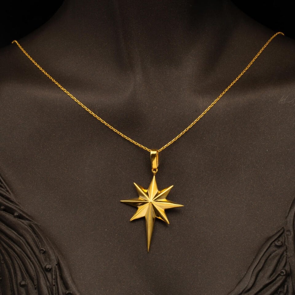 Kuzey Yıldızı 22 Ayar Altın Kolye