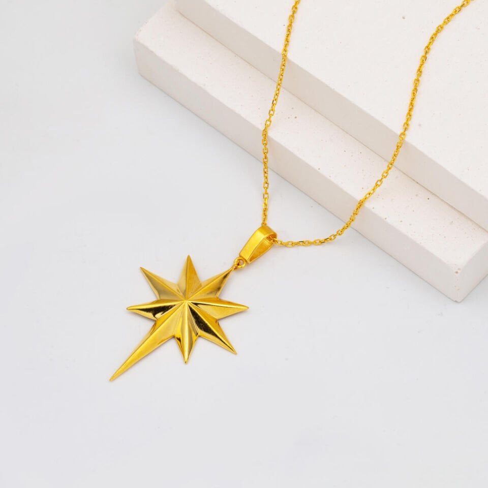 Kuzey Yıldızı 22 Ayar Altın Kolye