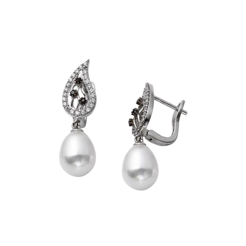 Damla 14 Ayar Altın İncili Küpe