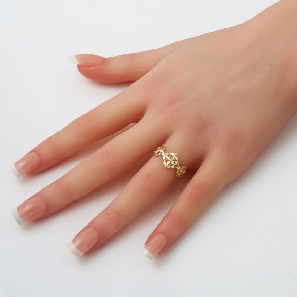 VanCleef 14 Ayar Altın Minimal Yüzük