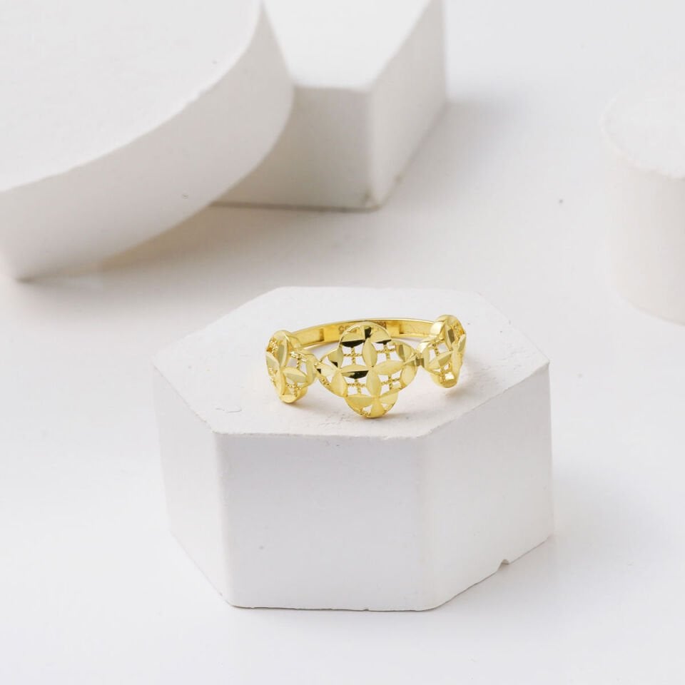 VanCleef 14 Ayar Altın Minimal Yüzük