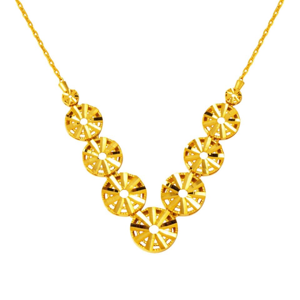 22 Ayar Yaşam Çiçeği Altın Kolye