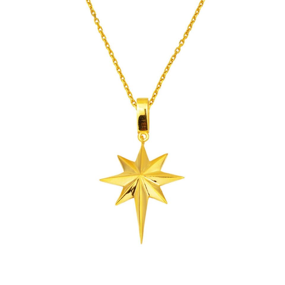22 Ayar Altın Kuzey Yıldızı Kolye