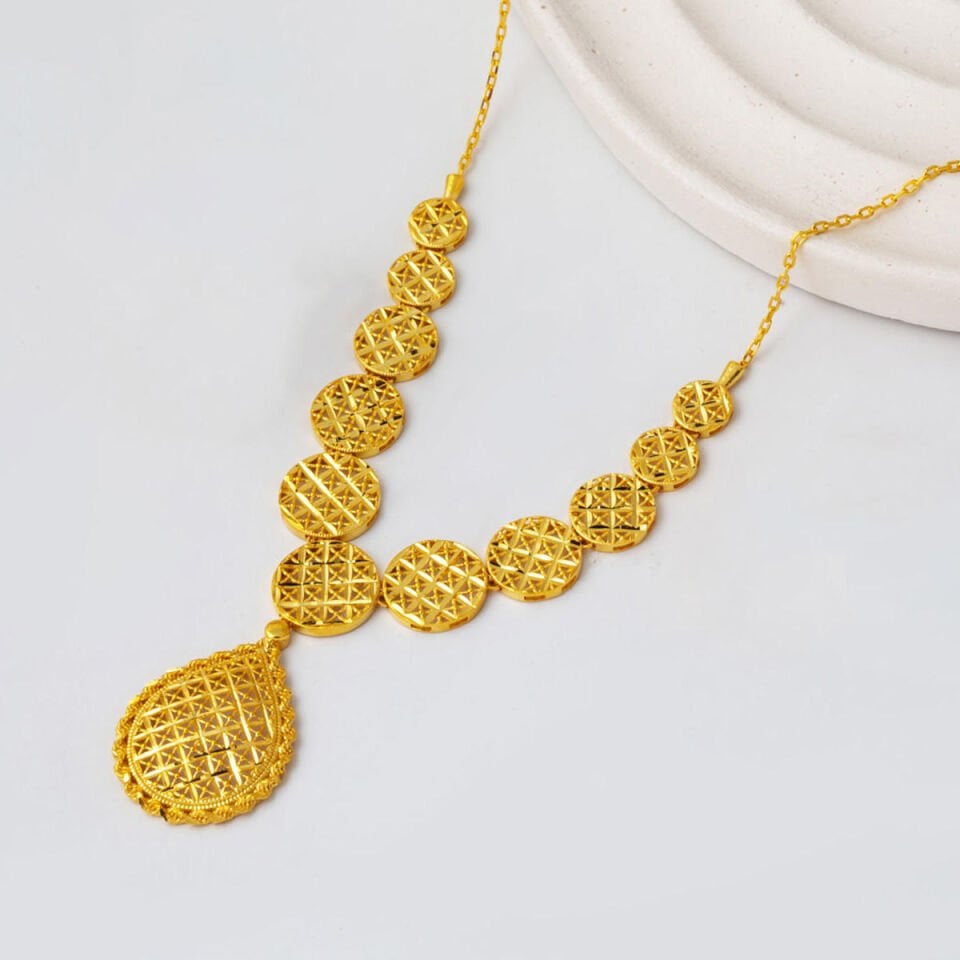 Damla Hasır Tasarım 22 Ayar Altın Kolye