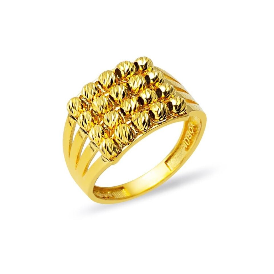 Dorika Toplu Kaburga Altın Yüzük