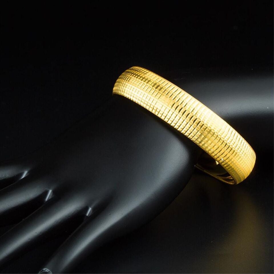 1,5 Cm Enli 14 Ayar Altın Bilezik 13 Gr