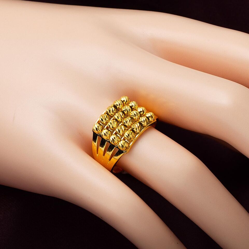 Dorika Toplu Kaburga Altın Yüzük