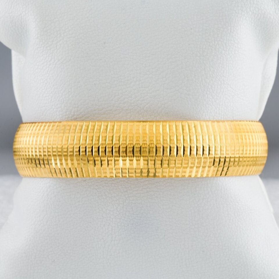 1,5 Cm Enli 14 Ayar Altın Bilezik 13 Gr