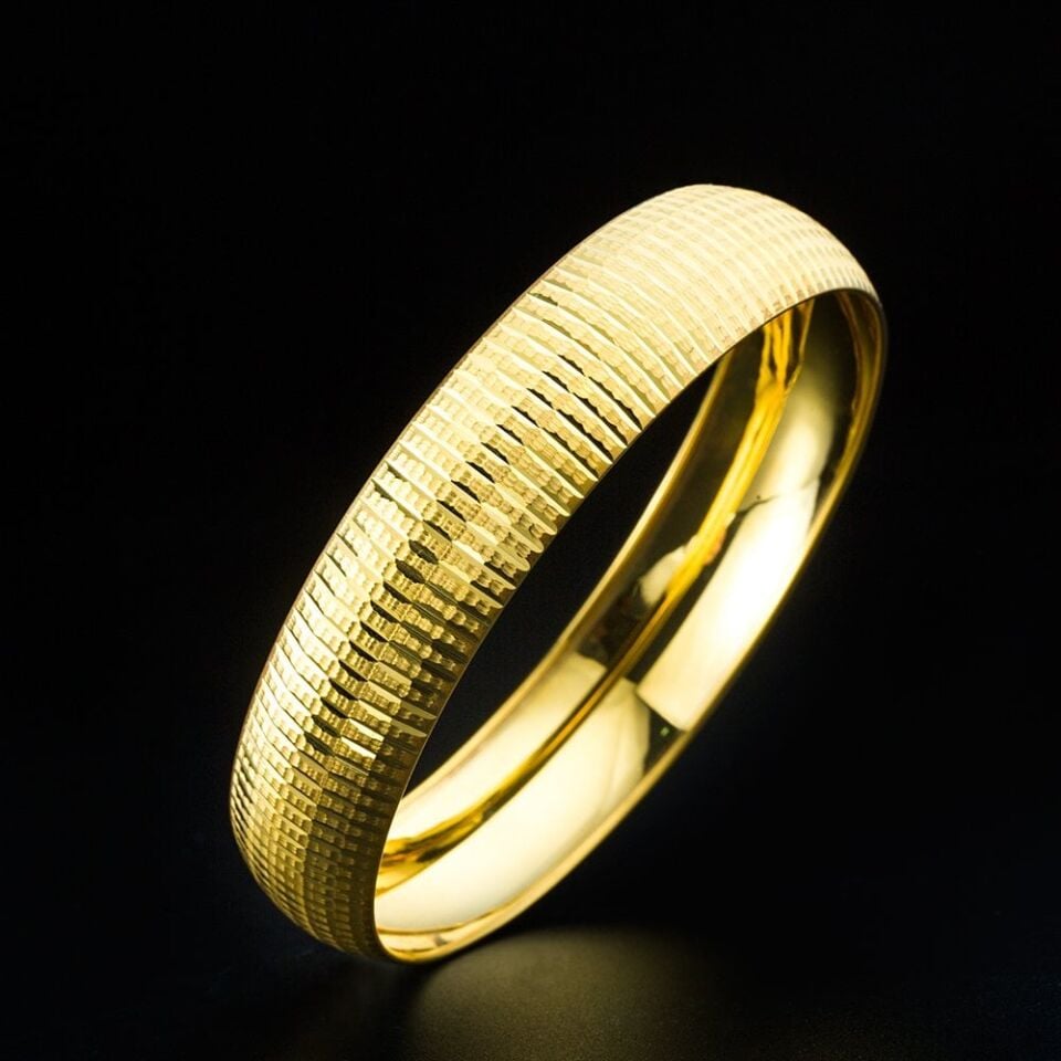 1,5 Cm Enli 14 Ayar Altın Bilezik 13 Gr