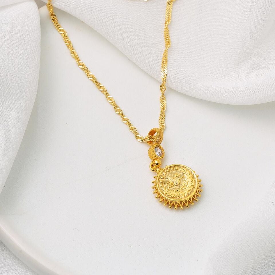 Tuğralı 14 Ayar Altın Kolye