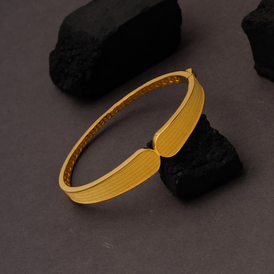 Sürmene Taşsız Hasır Kelepçe Bilezik 14 Ayar