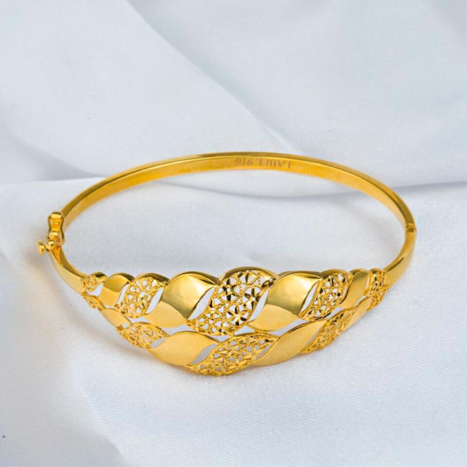 Taşsız 22 Ayar Altın Kelepçe Bilezik