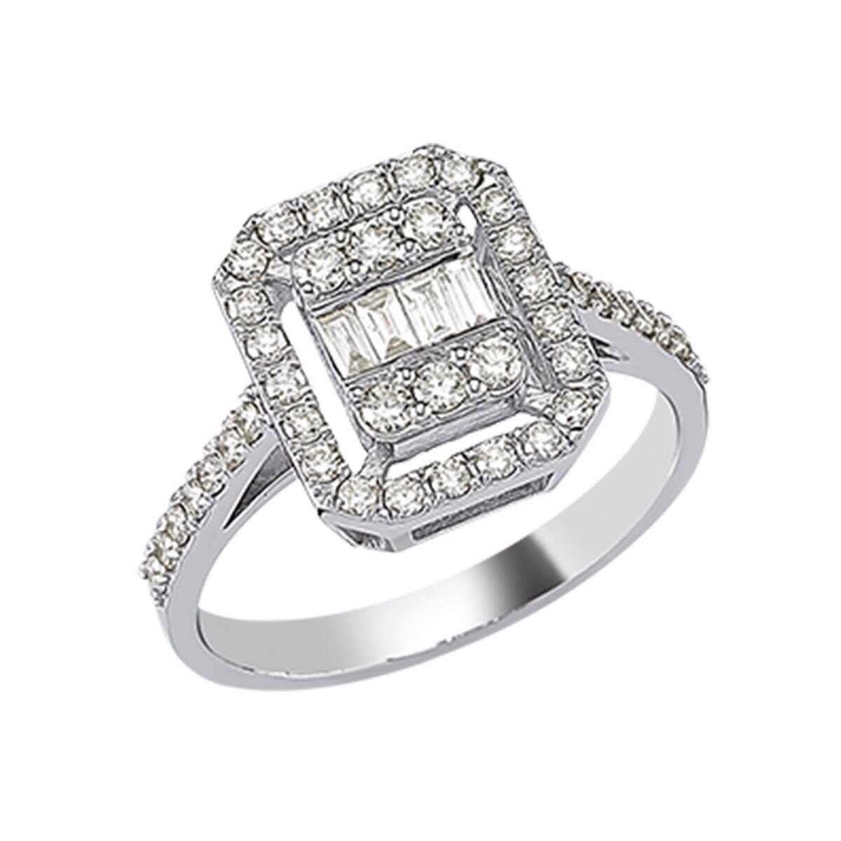 0,58 Karat Baget Pırlanta Yüzük