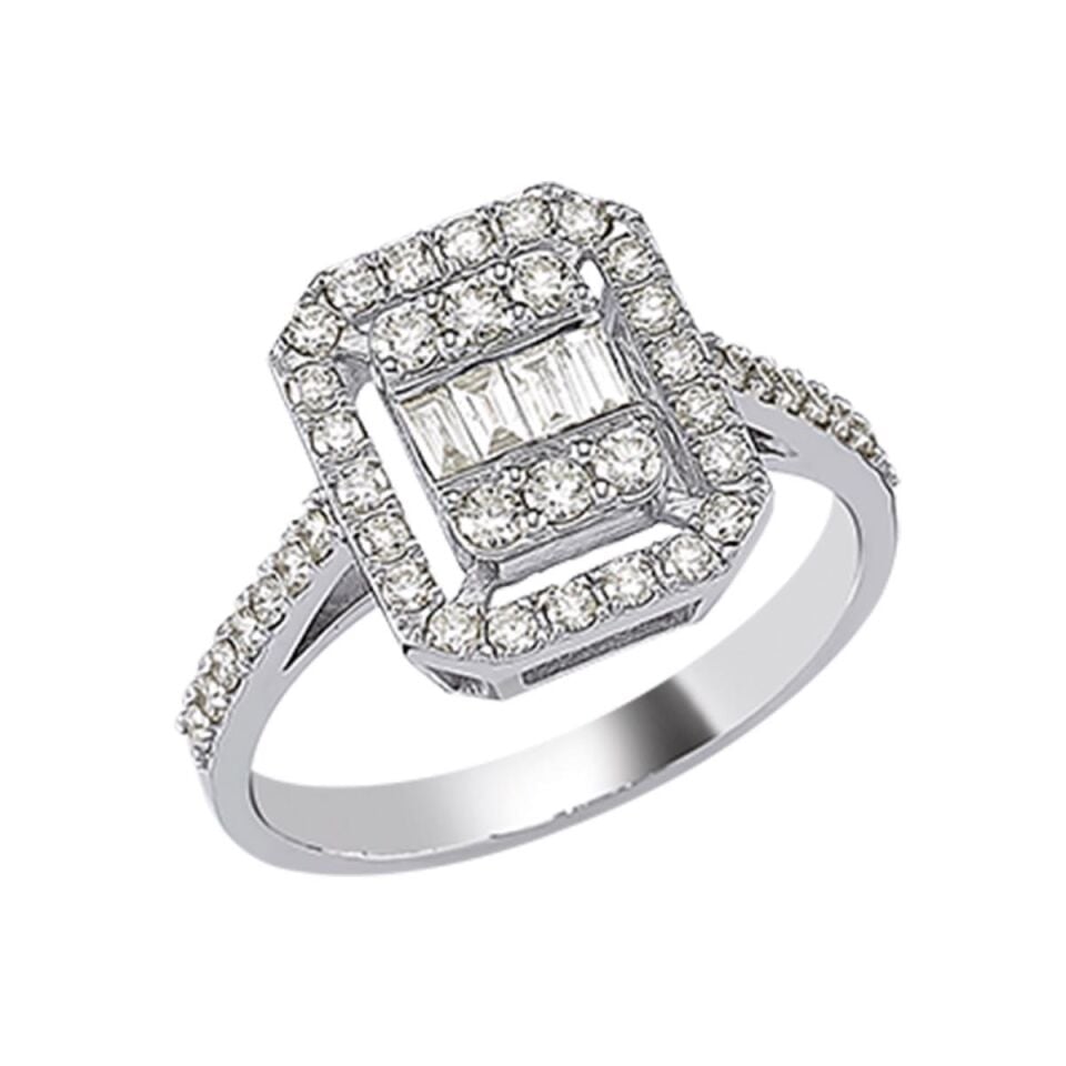 0,58 Karat Baget Pırlanta Yüzük