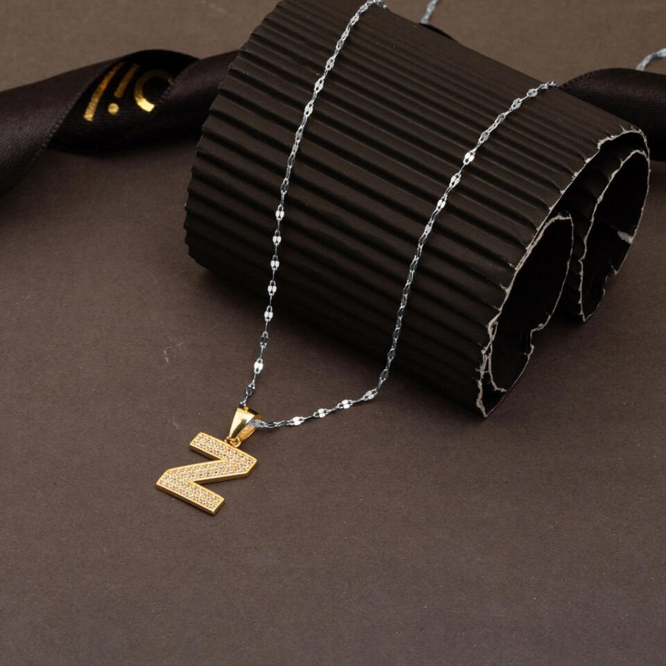 Z Harfi Kolye Ucu 14 Ayar Altın